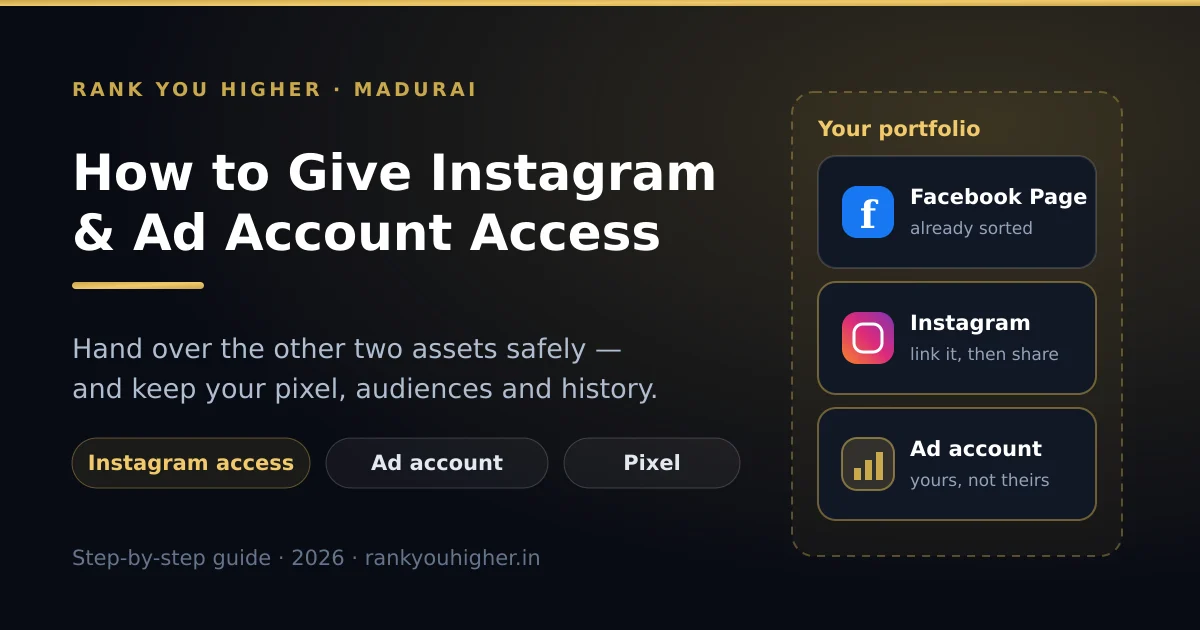 How to Give Instagram and Ad Account Access to Someone (2026 Guide)