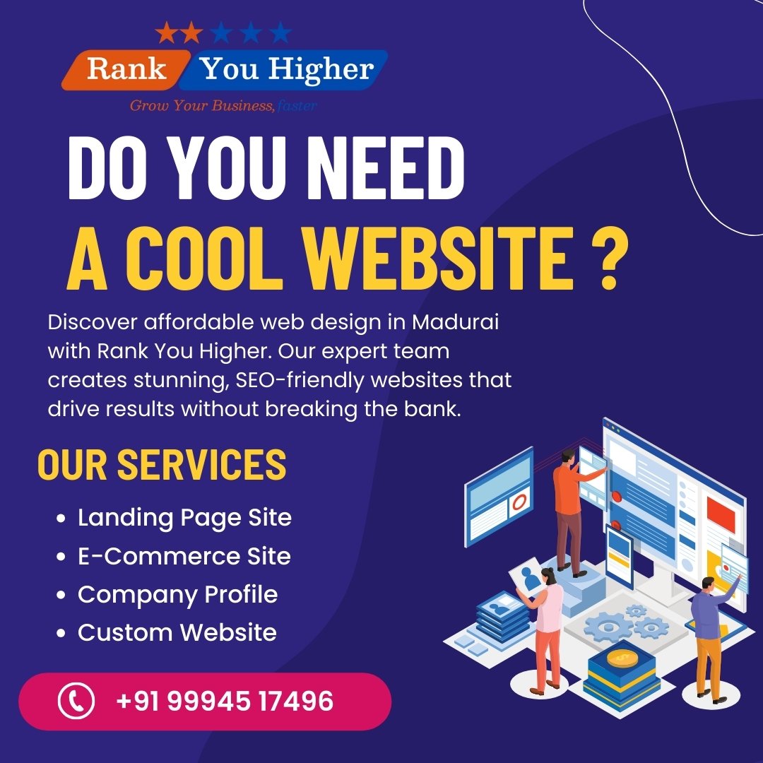 rank you higher web design in madurai