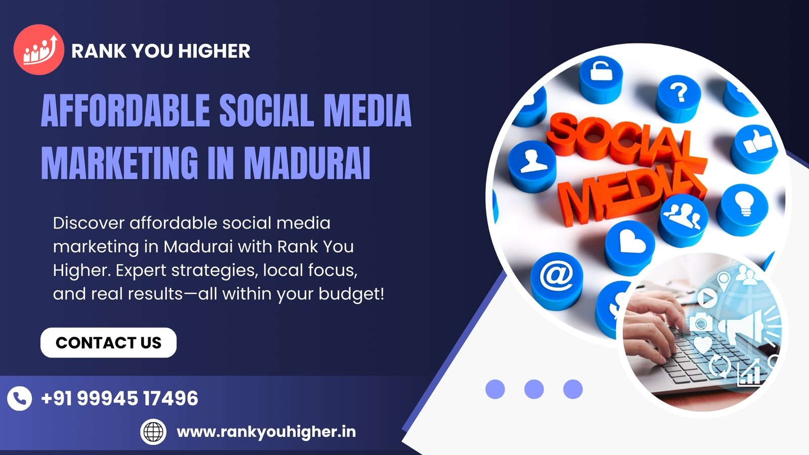 Rank You Higher offers affordable social media marketing in Madurai with expert strategies, local focus, and real results.