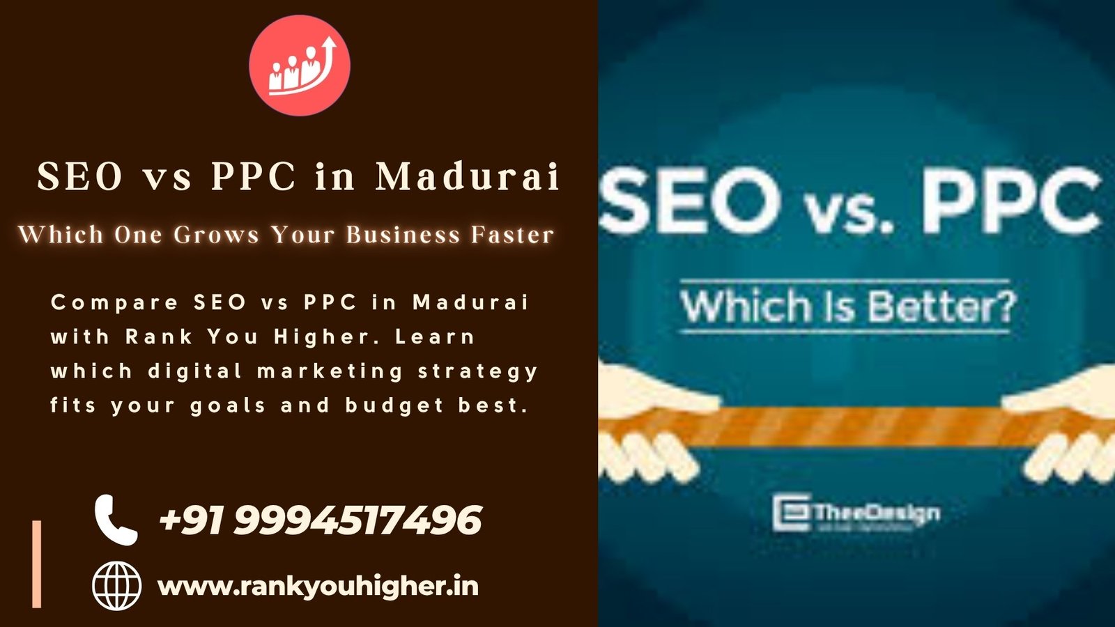 Rank You Higher explains the difference between SEO and PPC in Madurai, helping businesses choose the right strategy to grow faster and smarter.