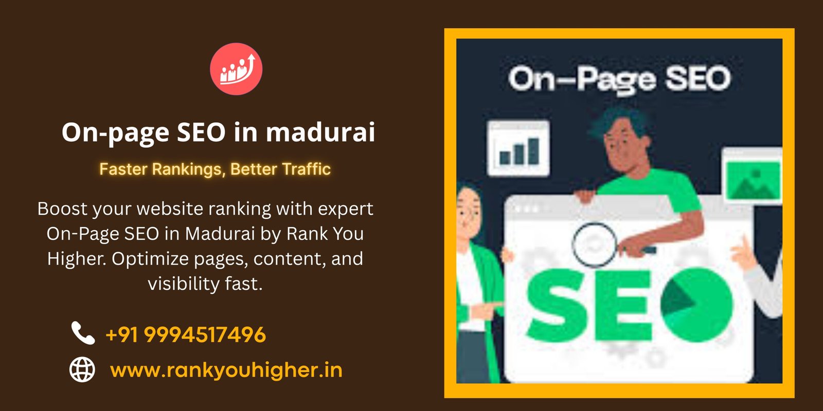 Boost your search rankings with expert On-Page SEO in Madurai powered by Rank You Higher’s proven optimization strategies.