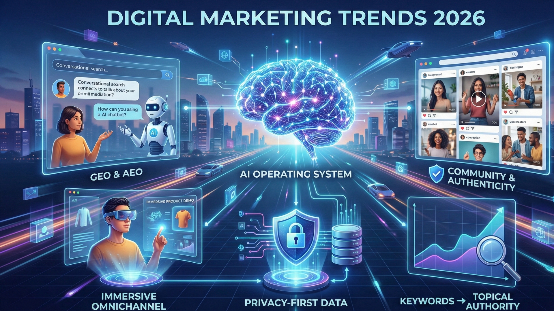 Digital Marketing Trends in 2026 explained by Rank You Higher to help Madurai businesses grow smarter with future-ready strategies.