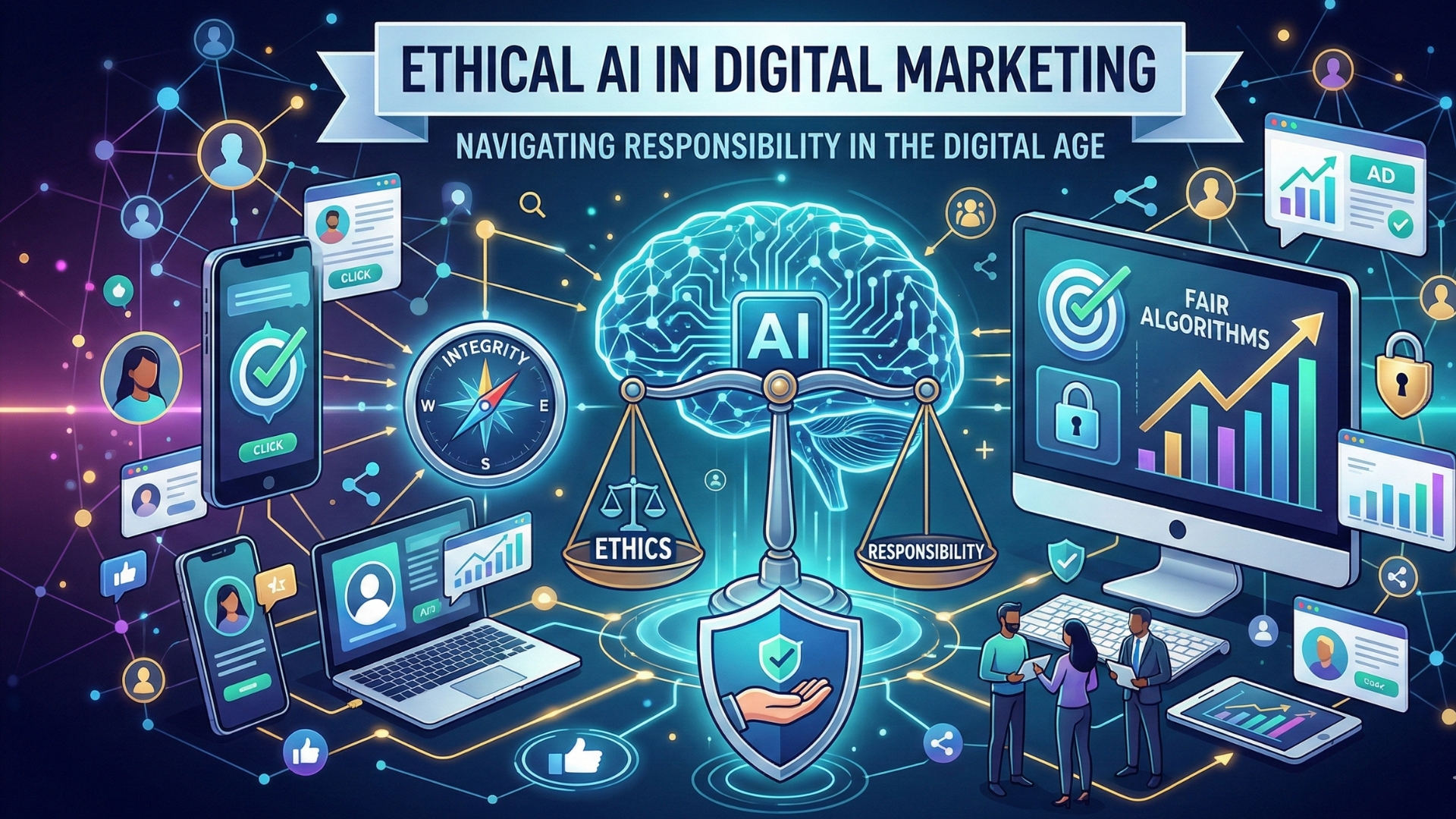 Ethical AI in Digital Marketing: Navigating Responsibilities in the Digital Age