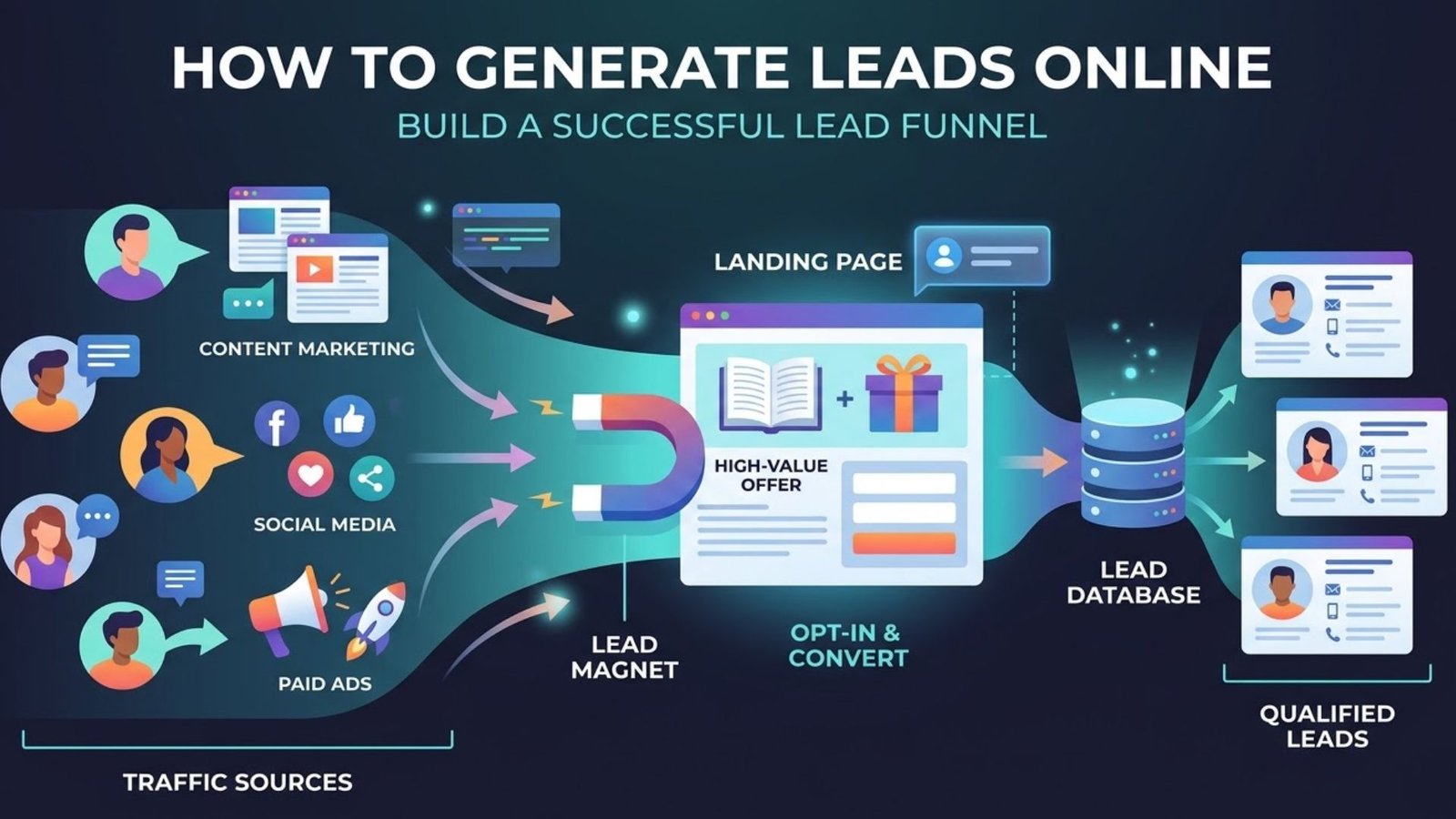 How to generate leads online using smart strategies, websites, and ads to grow your business with Rank You Higher.